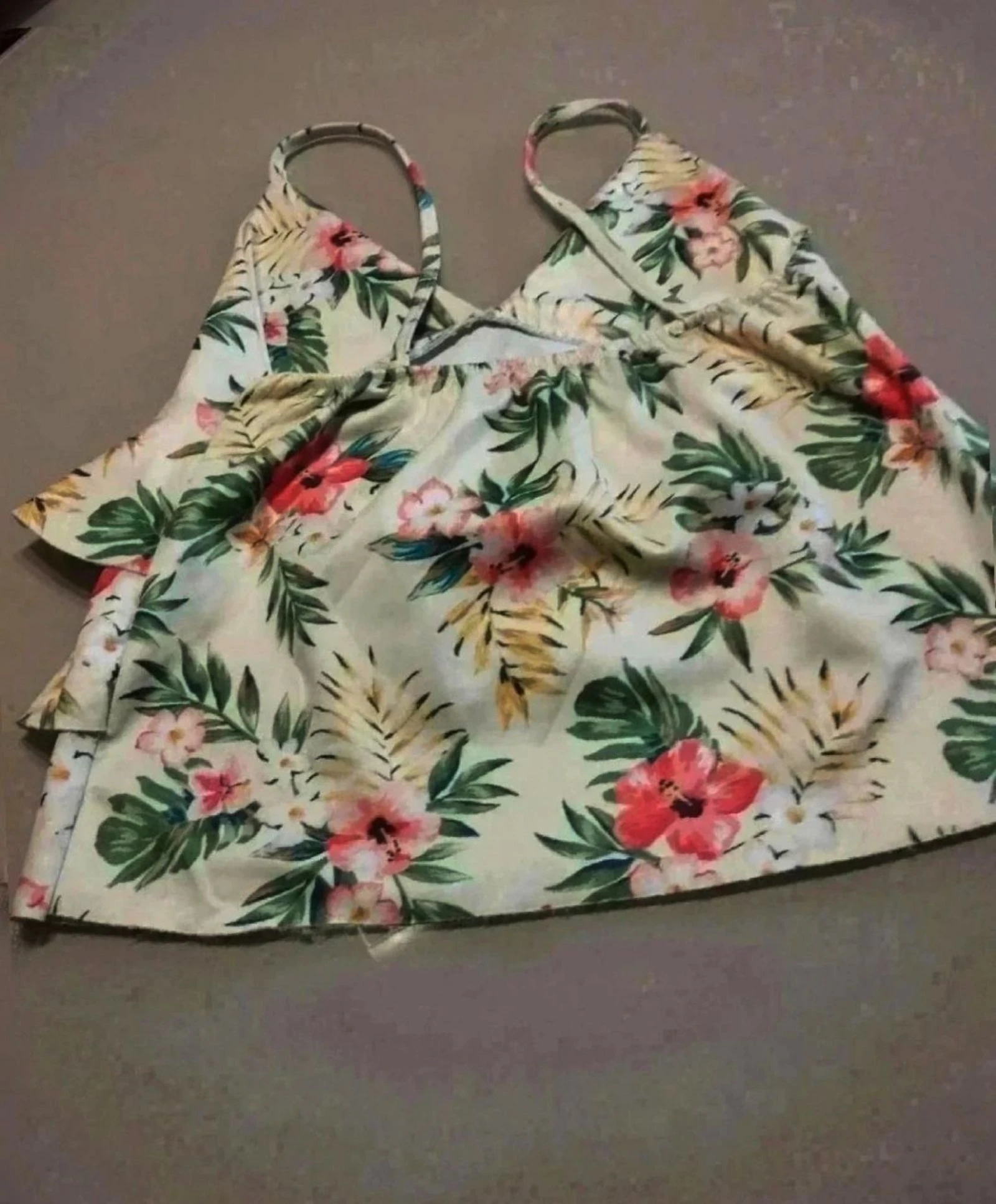 Top Crop precioso floral de alças Tamanho P – photo 4